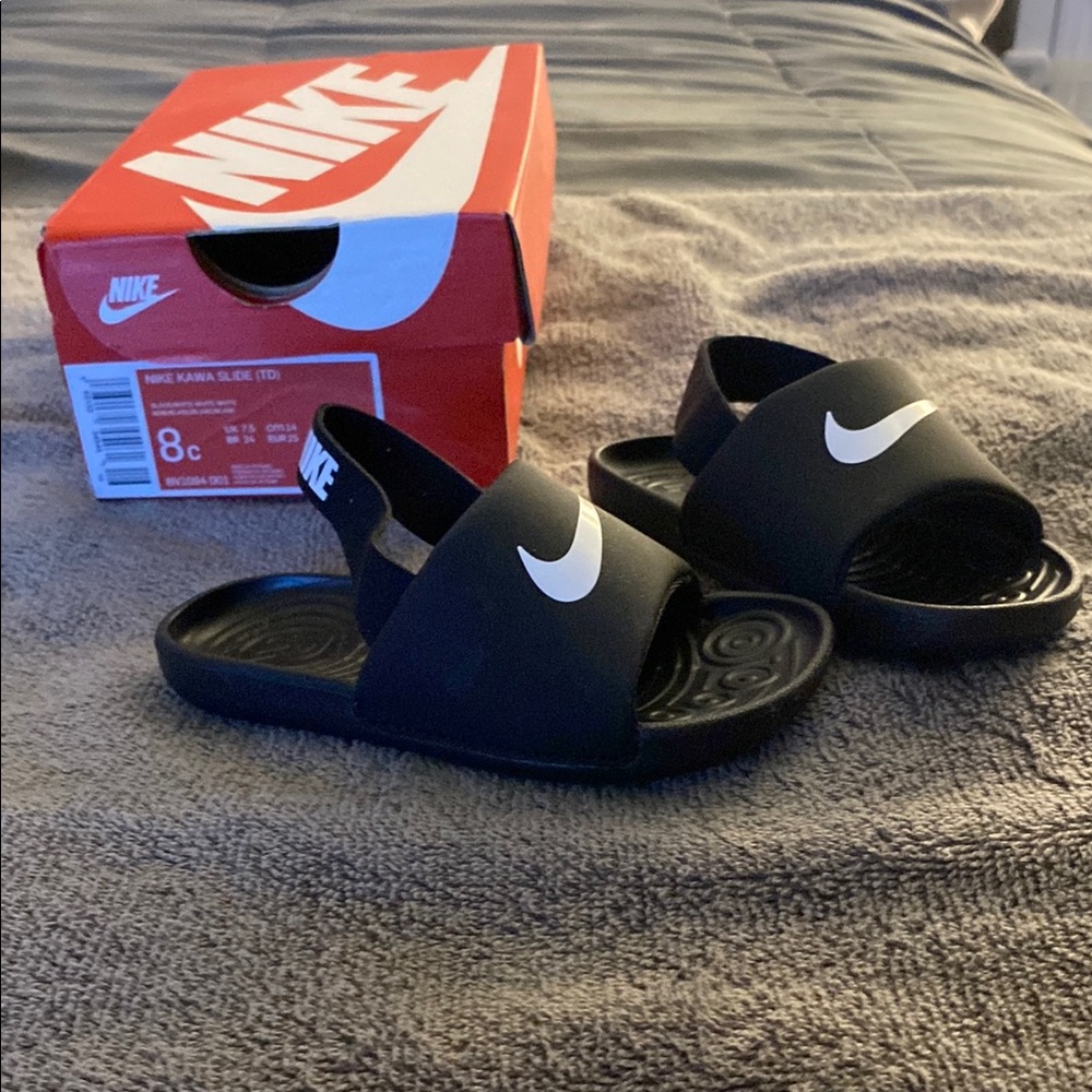 Nike Black Sandals with Adjustable Strap